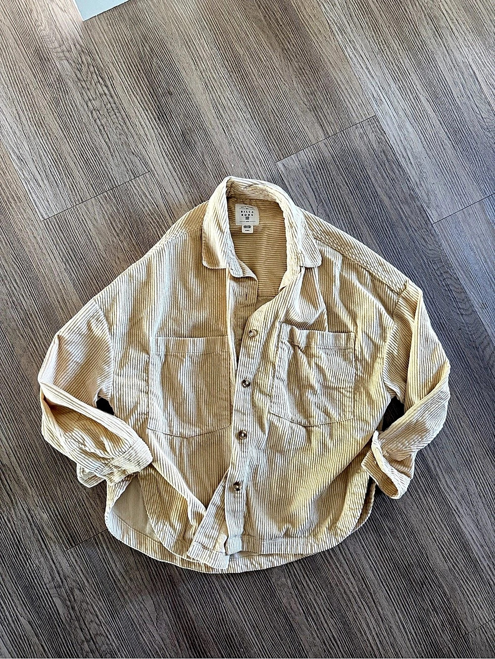 Billabong Corduroy Shirt Jacket Button Down Size Medium